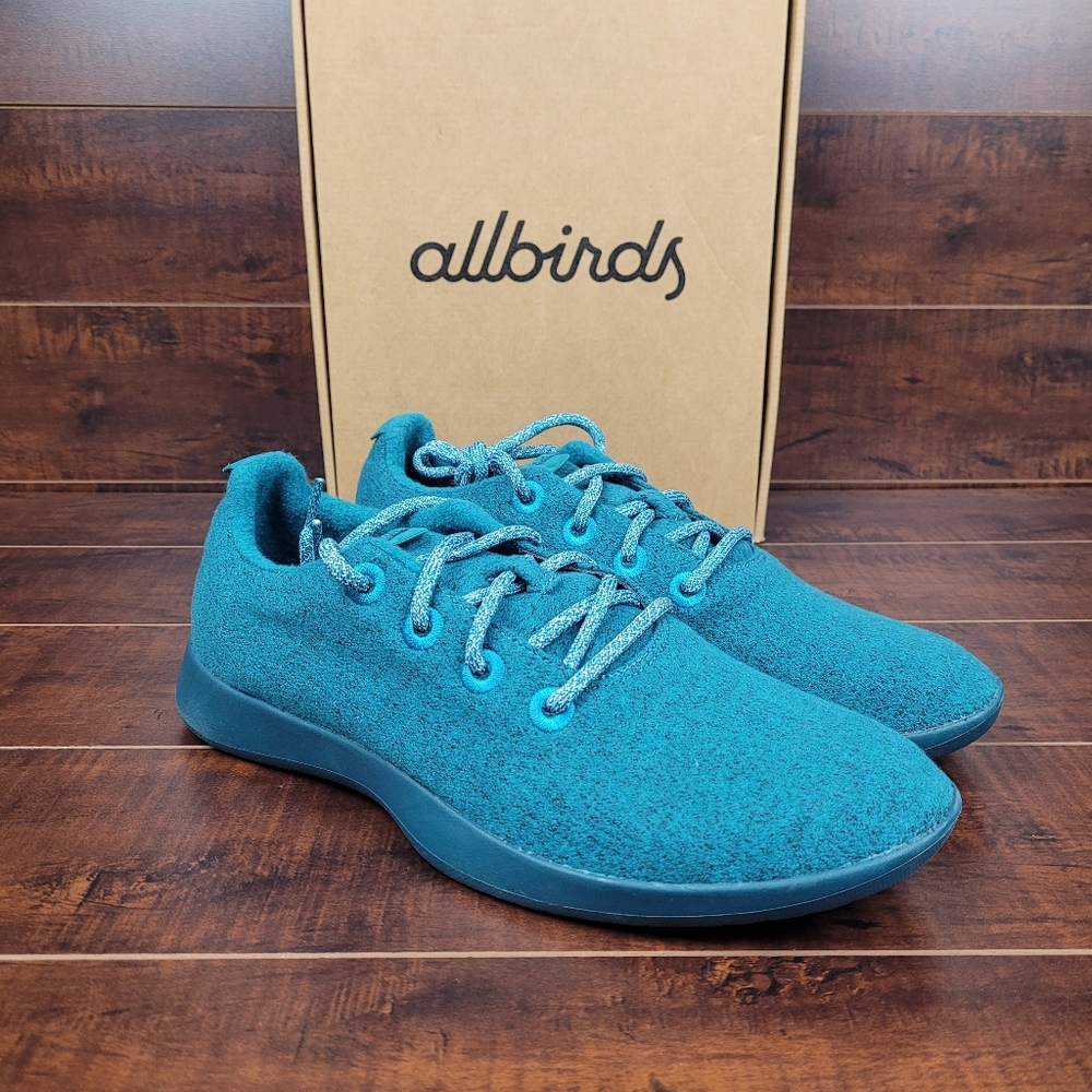 Allbirds Wool Runner Tuke Teal Athletic Running Sneakers Mens Size 12